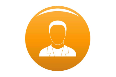 Man avatar icon vector orange