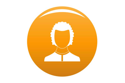 Man avatar icon vector orange