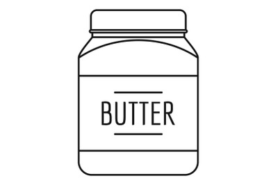 Butter nut icon, outline style