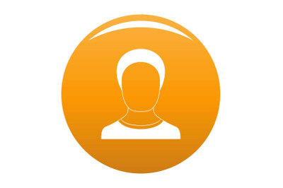 Man avatar icon vector orange