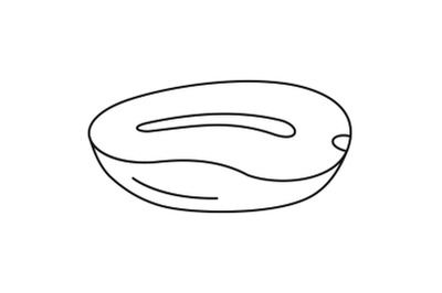 Half nut icon, outline style