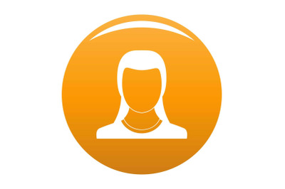 Best woman user icon vector orange