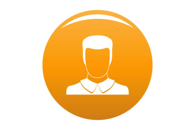 Male avatar icon vector orange