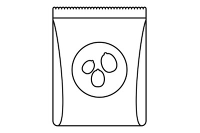 Pack nuts icon, outline style