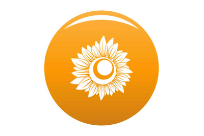 Tall sunflower icon vector orange