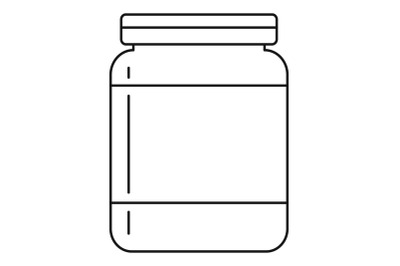 Butter jar icon, outline style