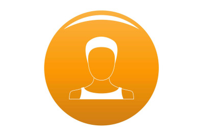 Man user icon vector orange