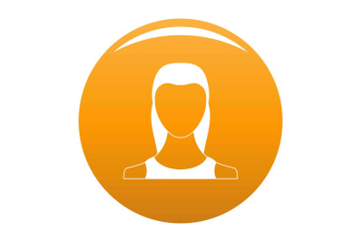Female avatar icon vector orange
