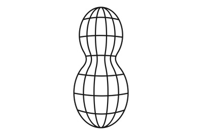 Raw peanut icon, outline style