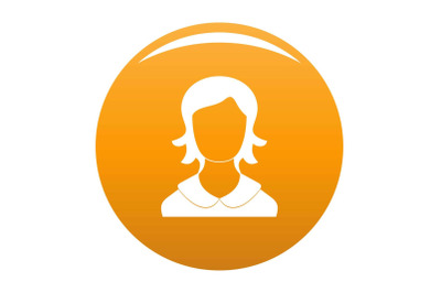 Woman user icon vector orange