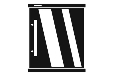 Mini refrigerator icon, simple style