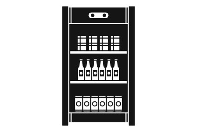 Drinks refrigerator icon, simple style