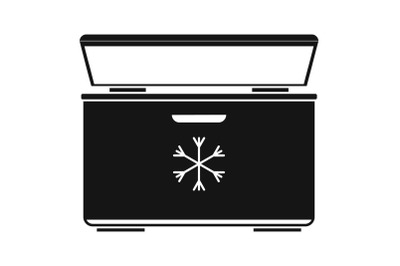 Ice cream refrigerator icon, simple style