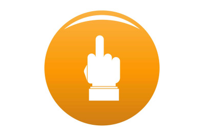 Hand censorship icon vector orange