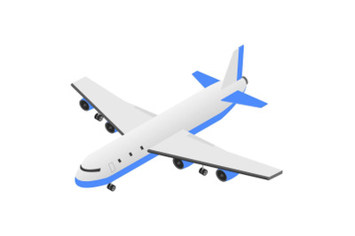 Delivery plane icon, isometric style