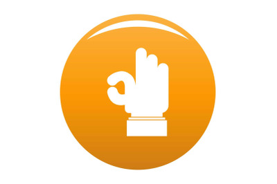 Hand everything good icon vector orange