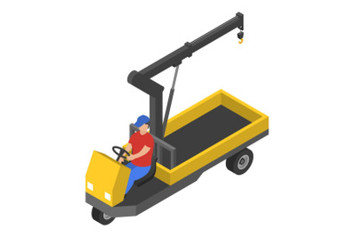 Bike crane icon, isometric style
