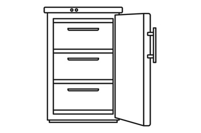 Refrigerator icon, outline style