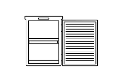 Fridge icon, outline style