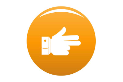 Hand forward icon vector orange