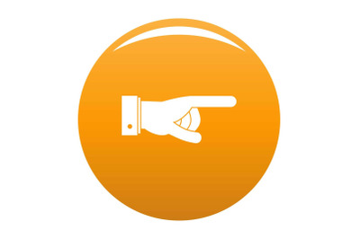 Hand go icon vector orange