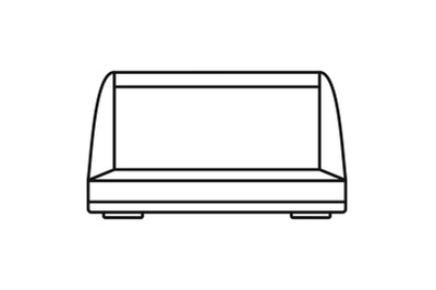 Commercial fridge icon, outline style