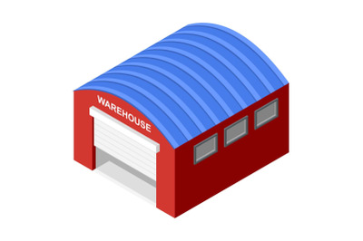Warehouse icon, isometric style