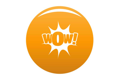 Comic boom icon vector orange