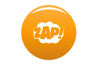 Comic boom zap icon vector orange