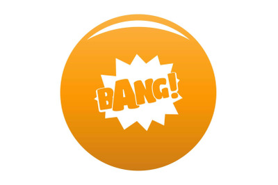 Comic boom bang icon vector orange