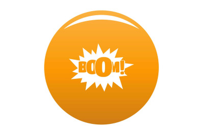 Comic boom big icon vector orange