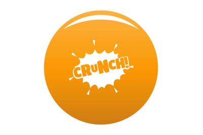 Comic boom crunch icon vector orange