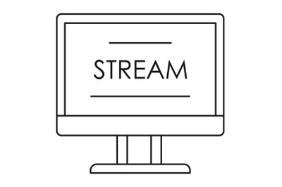 Live video stream icon, outline style