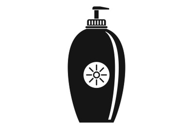 Sun lotion dispenser icon, simple style