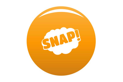 Comic boom snap icon vector orange