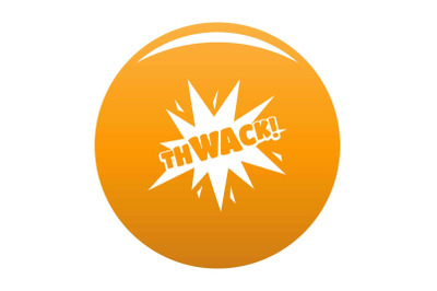 Comic boom thwack icon vector orange