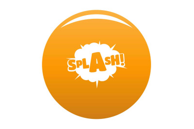 Comic boom splash icon vector orange