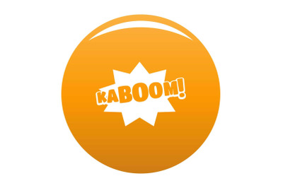 Comic boom kaboom icon vector orange