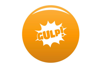 Comic boom gulp icon vector orange