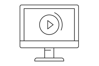 Video online icon, outline style