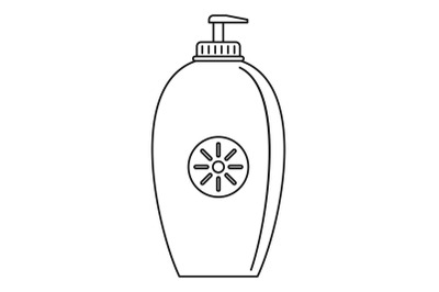 Sun lotion dispenser icon, outline style