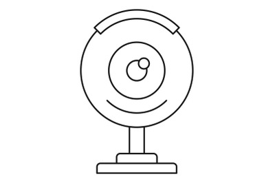 Web camera icon, outline style