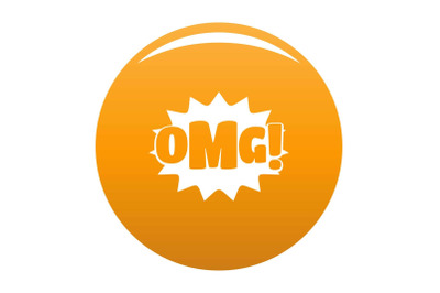 Comic boom omg icon vector orange