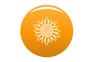 Sunflower seed icon vector orange