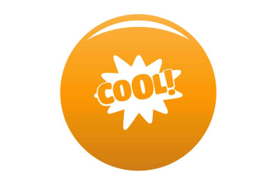 Comic boom cool icon vector orange