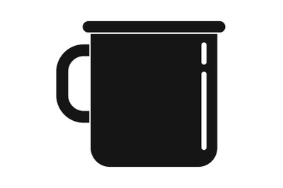 Metal cup icon, simple style