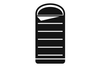 Sleeping bag icon, simple style