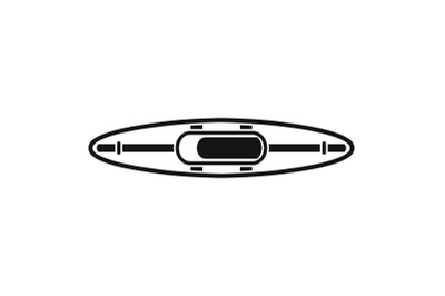 Canoe icon, simple style