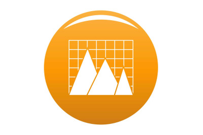 Business chart icon vector orange