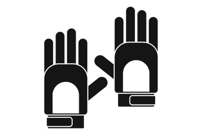 Camp gloves icon, simple style